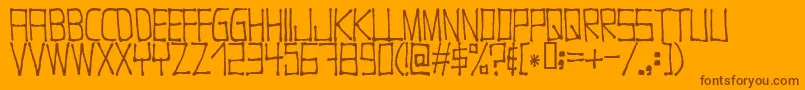 Nugacity Font – Brown Fonts on Orange Background