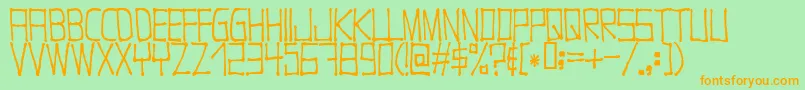 Nugacity Font – Orange Fonts on Green Background