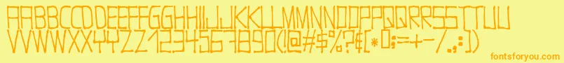 Nugacity Font – Orange Fonts on Yellow Background