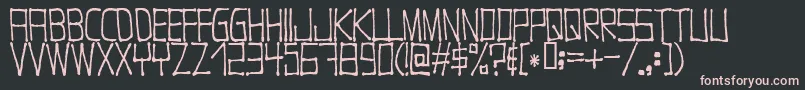 Nugacity Font – Pink Fonts on Black Background