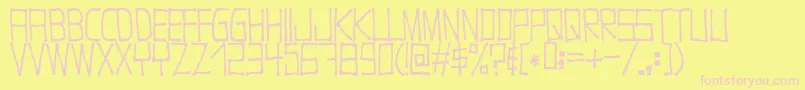 Nugacity Font – Pink Fonts on Yellow Background
