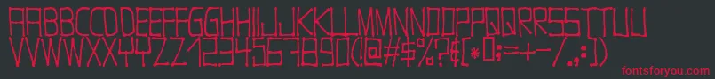 Nugacity Font – Red Fonts on Black Background