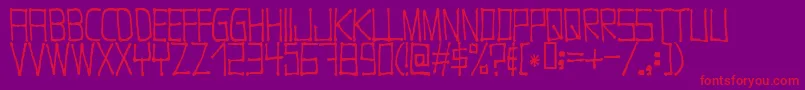 Nugacity Font – Red Fonts on Purple Background