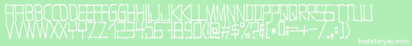 Nugacity Font – White Fonts on Green Background