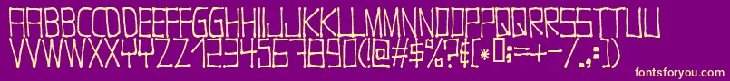 Nugacity Font – Yellow Fonts on Purple Background
