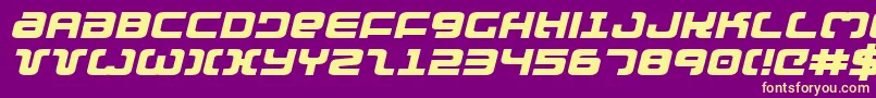 ExedoreExpandedItalic Font – Yellow Fonts on Purple Background