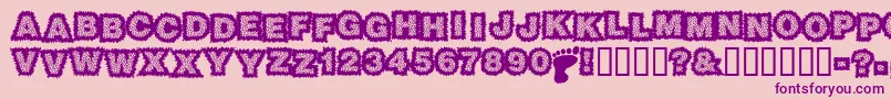Sasquatch Font – Purple Fonts on Pink Background