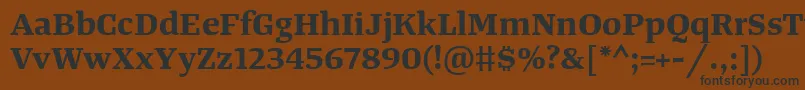 Шрифт TangerserifwideBold – чёрные шрифты на коричневом фоне