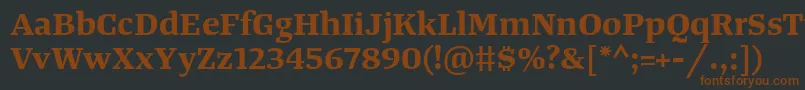 fuente TangerserifwideBold – Fuentes Marrones Sobre Fondo Negro