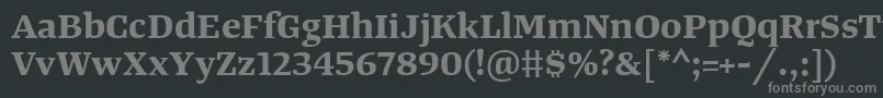 Шрифт TangerserifwideBold – серые шрифты на чёрном фоне