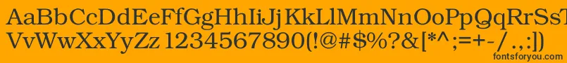 Kacsttitle-fontti – mustat fontit oranssilla taustalla