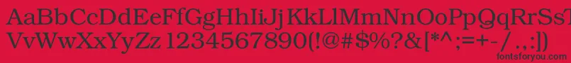 Kacsttitle Font – Black Fonts on Red Background