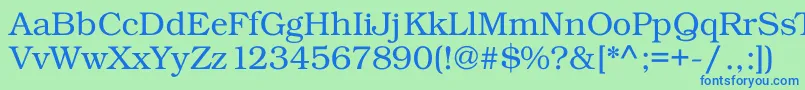 Kacsttitle Font – Blue Fonts on Green Background