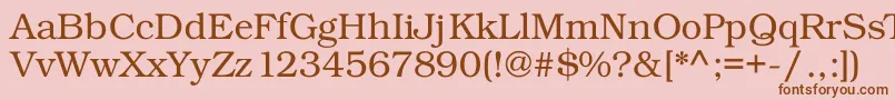 Шрифт Kacsttitle – коричневые шрифты на розовом фоне