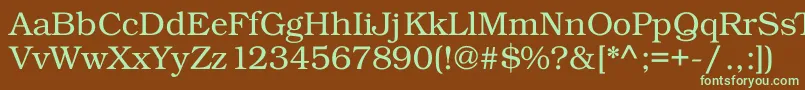 Kacsttitle Font – Green Fonts on Brown Background
