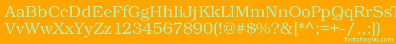 Kacsttitle Font – Green Fonts on Orange Background