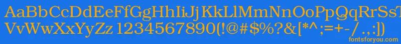 Kacsttitle Font – Orange Fonts on Blue Background