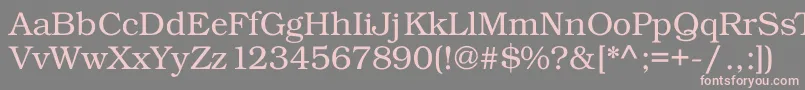 Kacsttitle-Schriftart – Rosa Schriften auf grauem Hintergrund