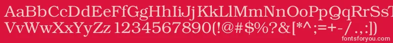 フォントKacsttitle – 赤い背景にピンクのフォント