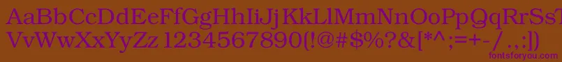 Kacsttitle Font – Purple Fonts on Brown Background