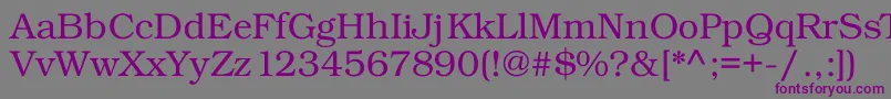 Kacsttitle-fontti – violetit fontit harmaalla taustalla