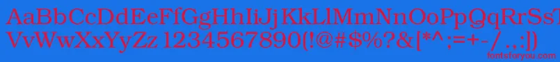 Kacsttitle-fontti – punaiset fontit sinisellä taustalla