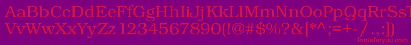 Kacsttitle Font – Red Fonts on Purple Background