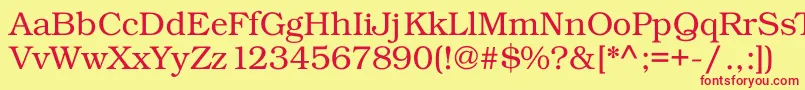 Kacsttitle Font – Red Fonts on Yellow Background