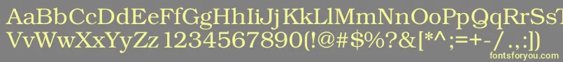 Kacsttitle-Schriftart – Gelbe Schriften auf grauem Hintergrund