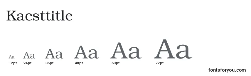 Kacsttitle Font Sizes