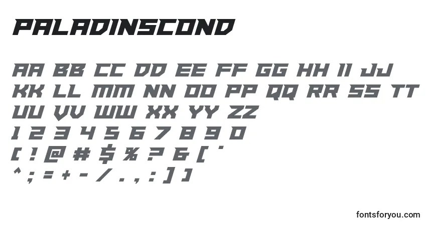 Paladinscondフォント–アルファベット、数字、特殊文字