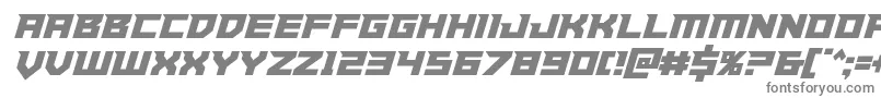 Paladinscond-fontti – harmaat kirjasimet valkoisella taustalla