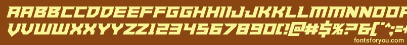 Paladinscond Font – Yellow Fonts on Brown Background