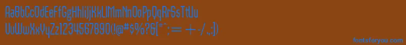 フォントOrbonItcRegular – 茶色の背景に青い文字