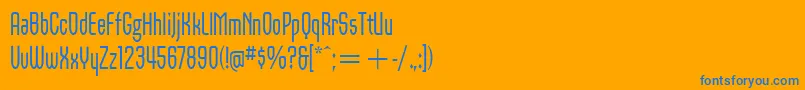 フォントOrbonItcRegular – オレンジの背景に青い文字