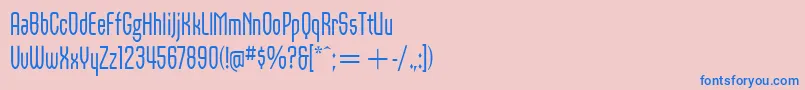 フォントOrbonItcRegular – ピンクの背景に青い文字