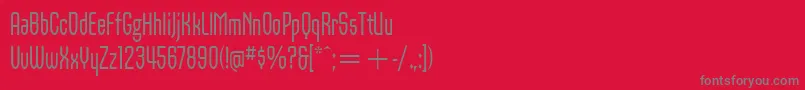 フォントOrbonItcRegular – 赤い背景に灰色の文字