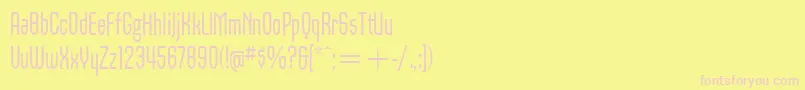 OrbonItcRegular Font – Pink Fonts on Yellow Background