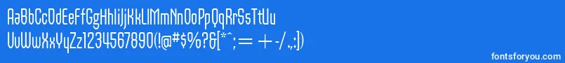 フォントOrbonItcRegular – 青い背景に白い文字