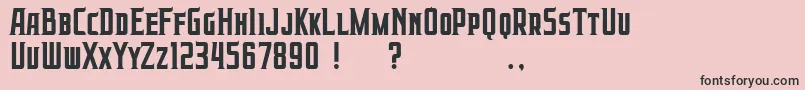 フォントPrabowo – ピンクの背景に黒い文字