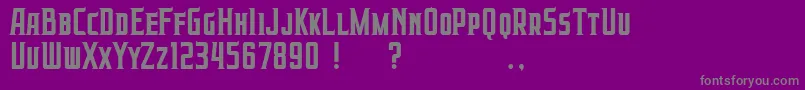 Prabowo-Schriftart – Graue Schriften auf violettem Hintergrund
