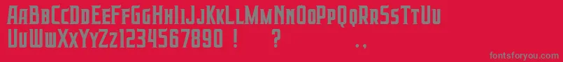 フォントPrabowo – 赤い背景に灰色の文字