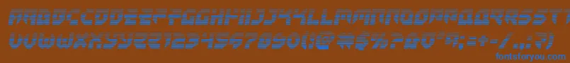 Tokyodriftergrad Font – Blue Fonts on Brown Background