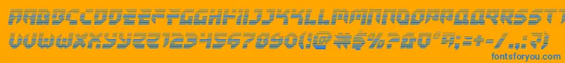 Tokyodriftergrad Font – Blue Fonts on Orange Background