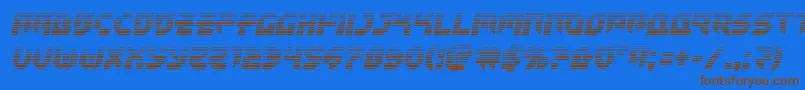 Tokyodriftergrad Font – Brown Fonts on Blue Background