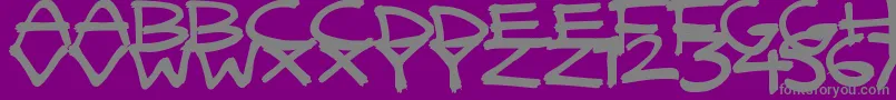 QuickyBrush Font – Gray Fonts on Purple Background