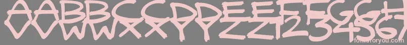 QuickyBrush Font – Pink Fonts on Gray Background