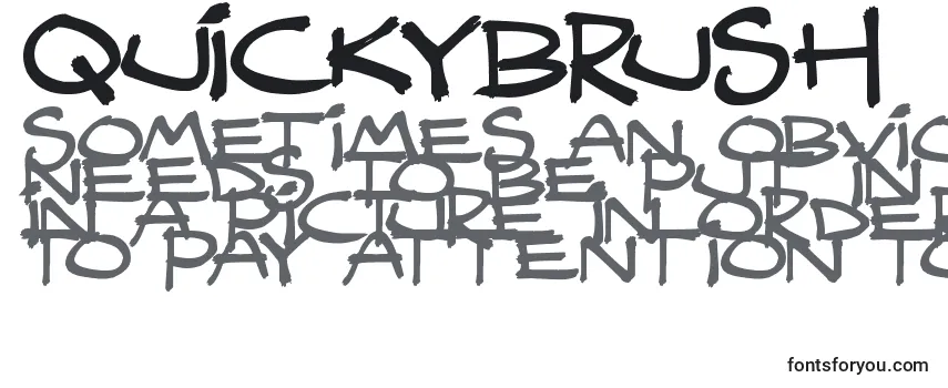 QuickyBrush Font