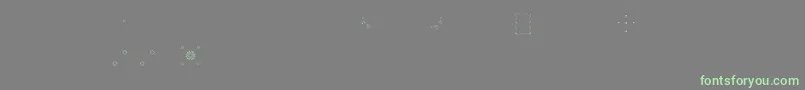 Pfornmtreasures3Layer7 Font – Green Fonts on Gray Background