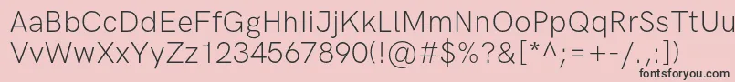 HkgroteskLightlegacy Font – Black Fonts on Pink Background